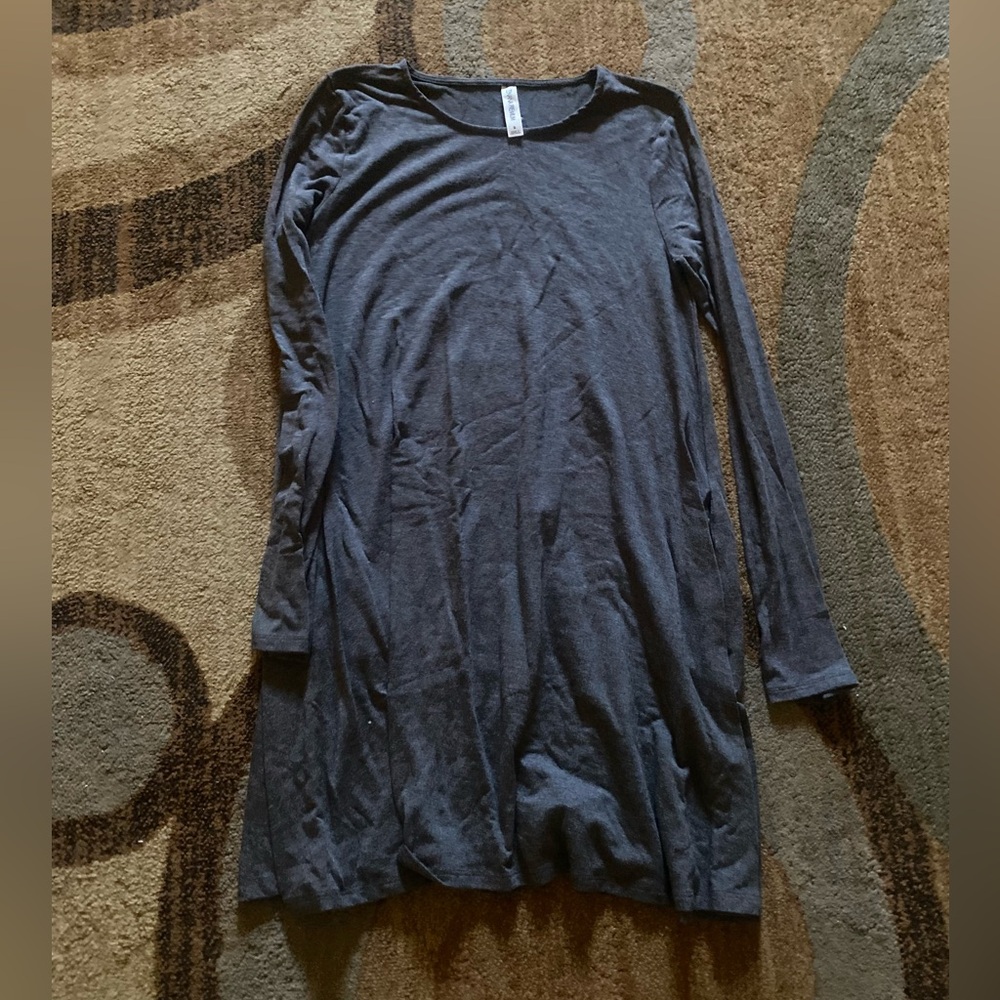 Long Sleeve Gray Dress